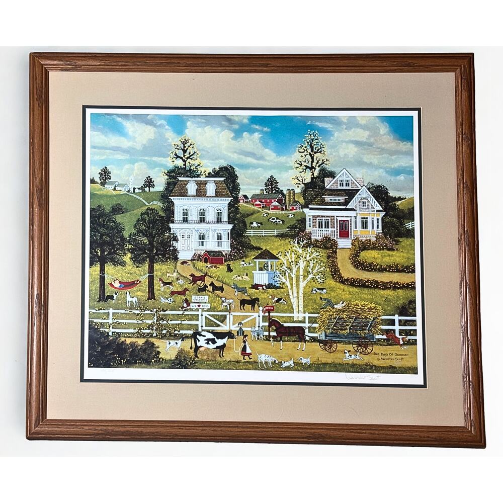 Wooster Scott “Dog Days of Summer” Signed Limited Edition 1128/1375 Framed Print
